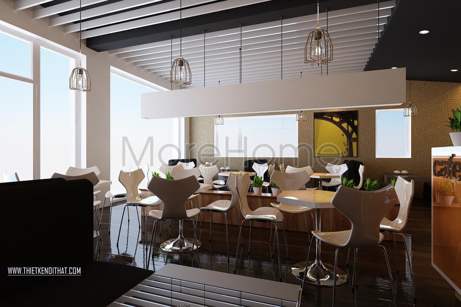  Thiết kế nội thất quán cafe