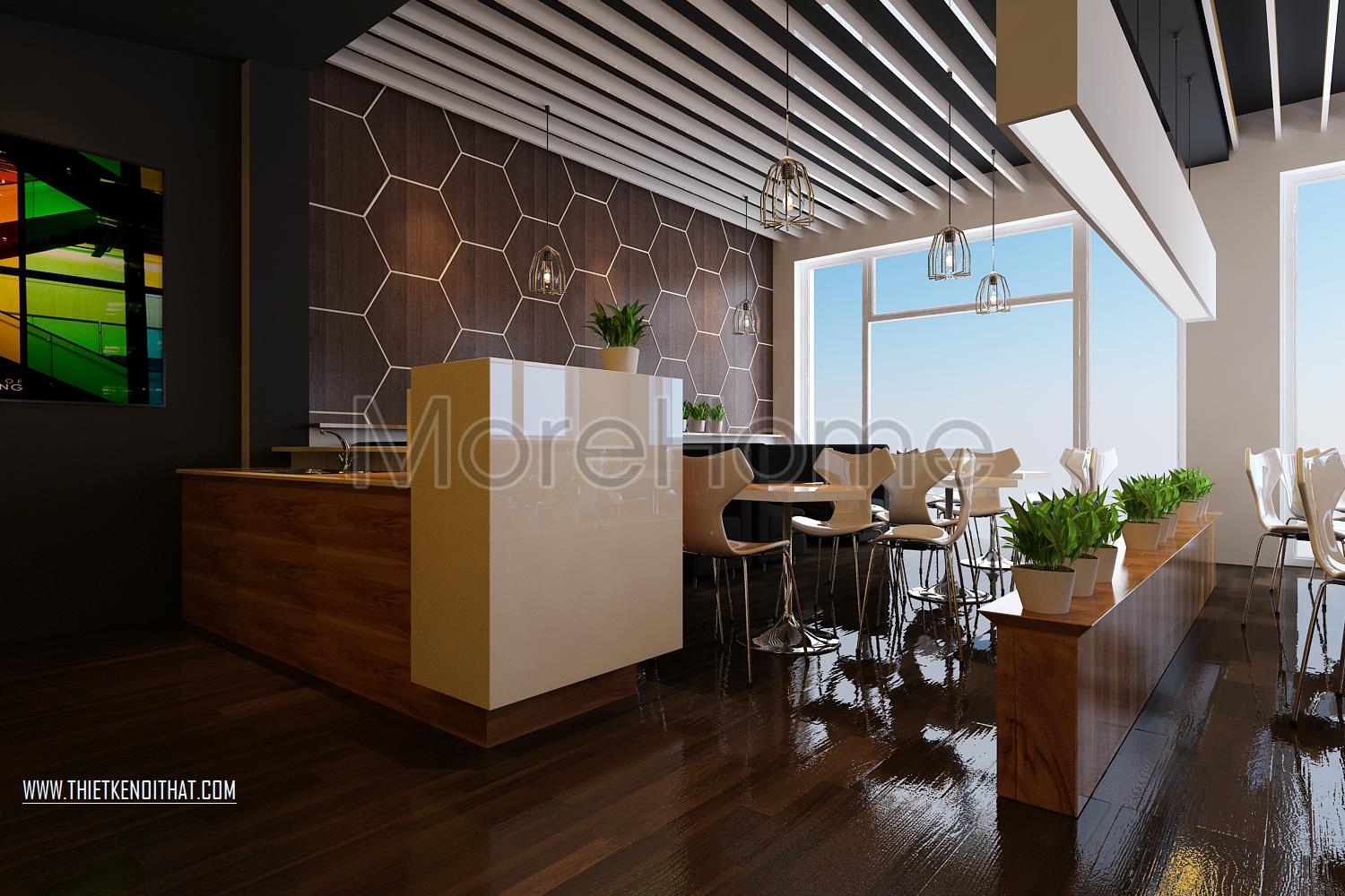  Thiết kế nội thất quán cafe