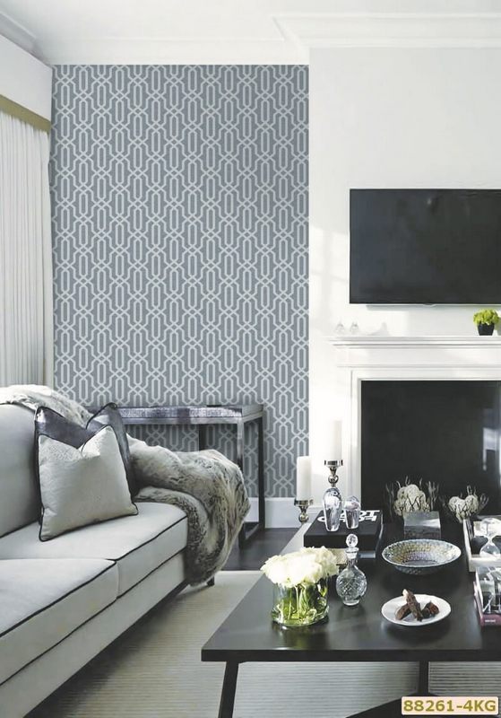 Không gian phòng khách của bạn sẽ trở nên tinh tế và có phong cách thời thượng hơn khi sử dụng mã giấy dán tường 88261-4.